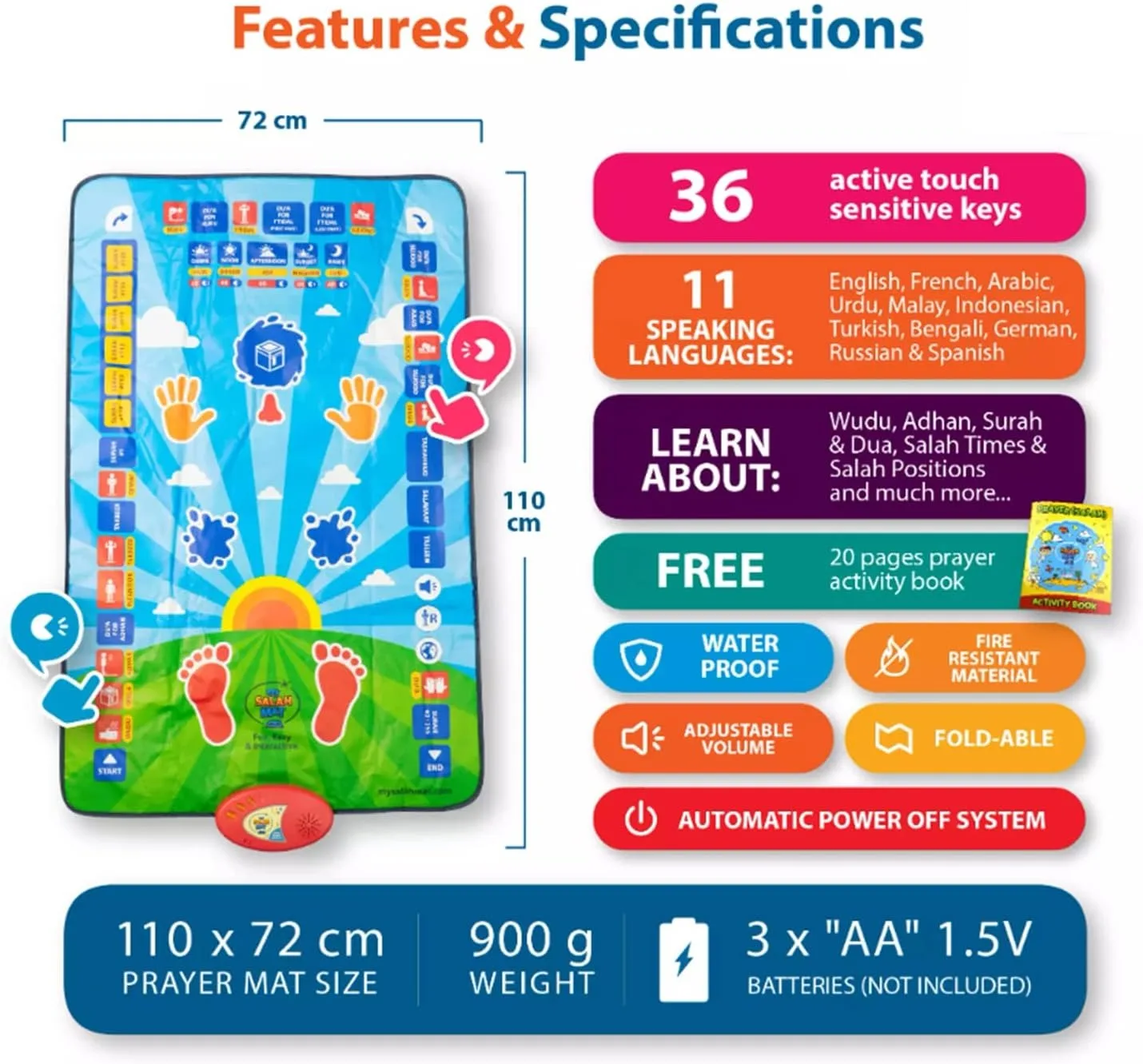 Educational Smart Prayer Mat for Kids 4