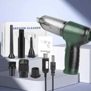 Multifunctional vacuum cleaner kit with various nozzles and USB charging cable