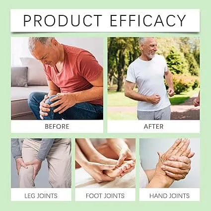 Miracle Balm product efficacy showing before and after use on leg, foot, and hand joints