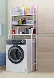 three tier over-the-washer storage rack