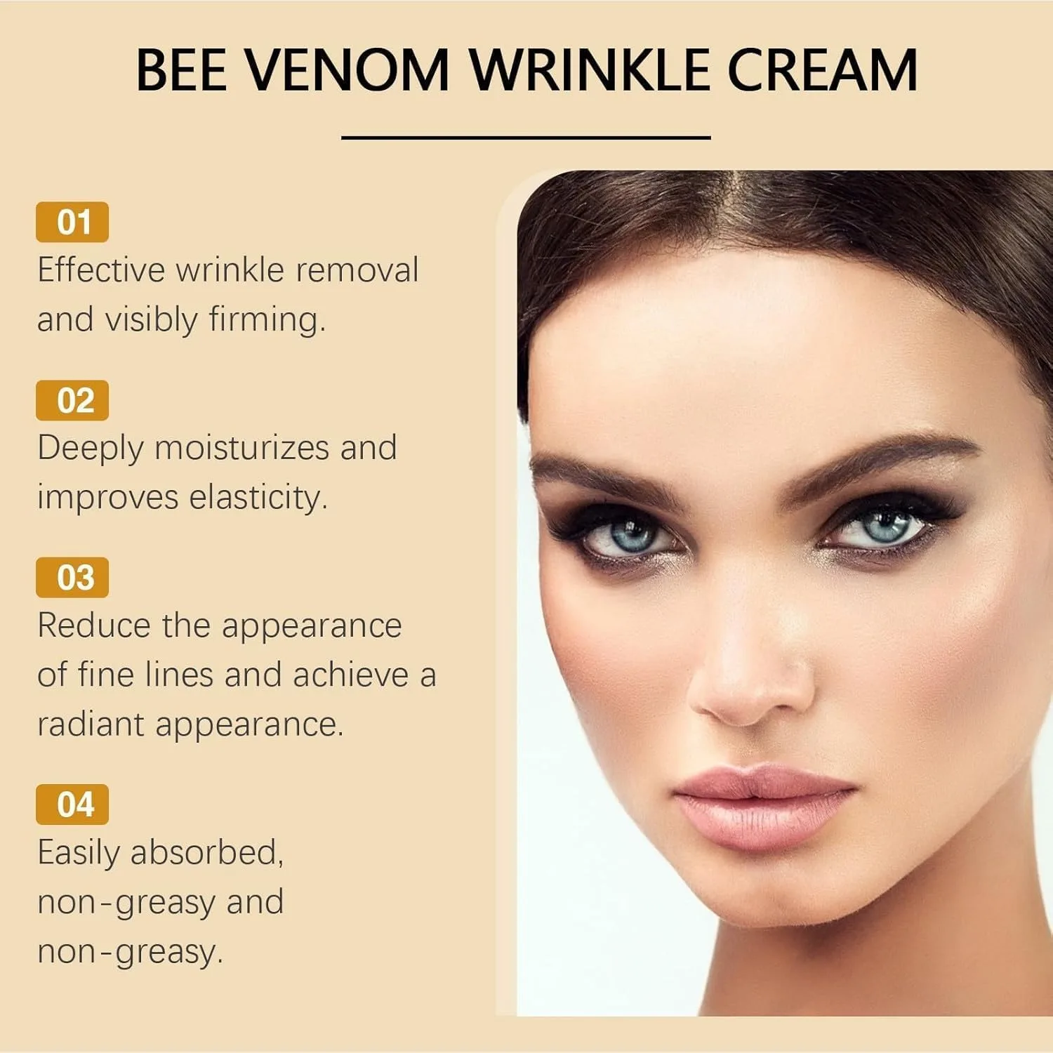 Benefits of Botox Bee Venom Wrinkle Cream including effective wrinkle removal and hydration
