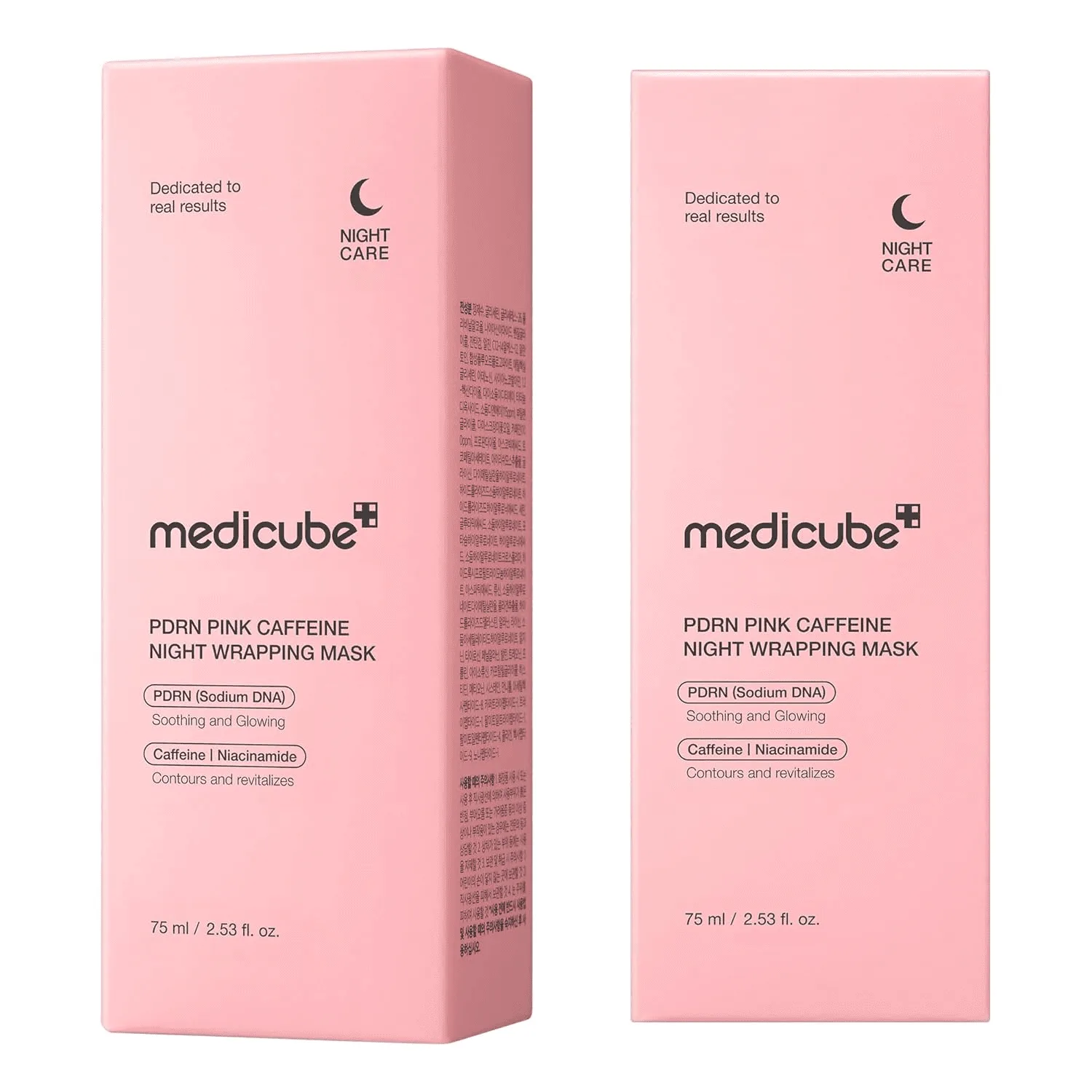 Medicube PDRN Pink Caffeine Night Wrapping Mask retail packaging box