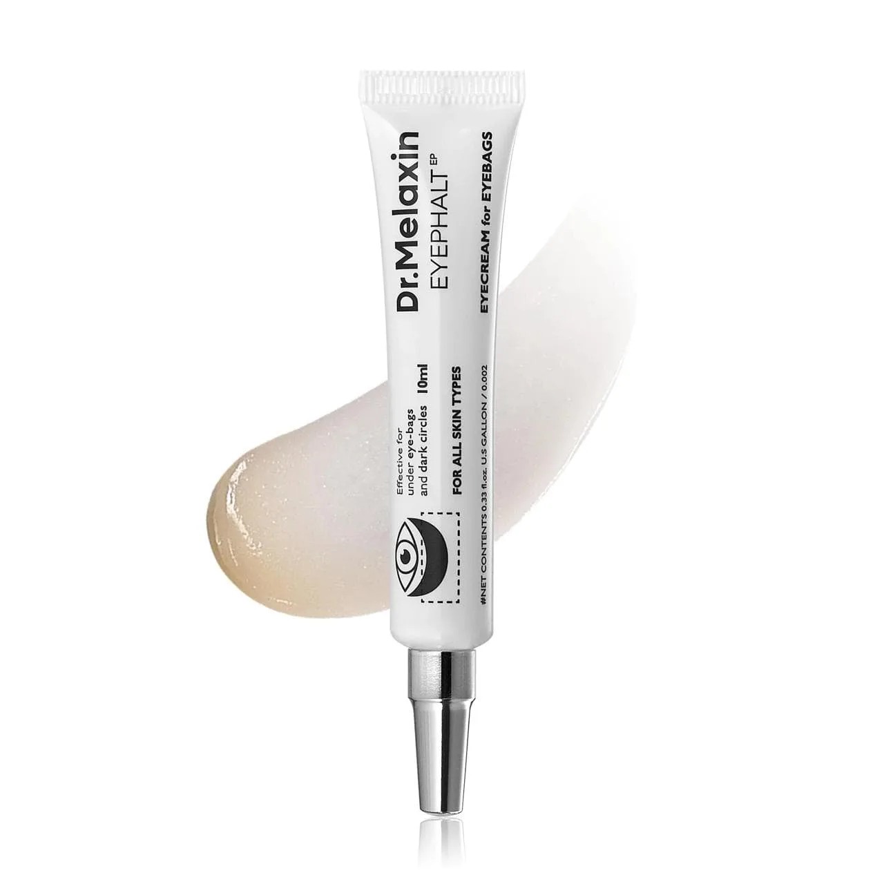 Dr.Melaxin Eyebag Cream tube with cream texture
