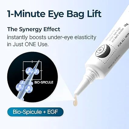 Dr.Melaxin Eyebag Cream Bio-Spicule and EGF technology infographic