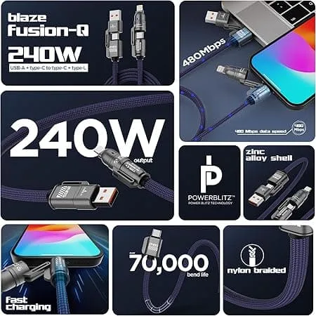 240W 4-in-1 Super Fast Charging Cable 4