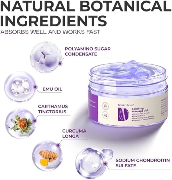 Natural botanical ingredients in Kreain Nature Soothing Massage Gel