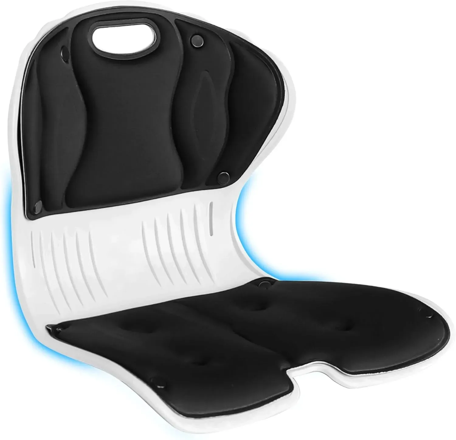 Side view of the portable posture correction seat with high density foam