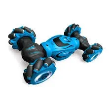 Blue double-sided stunt RC car for all-terrain racing