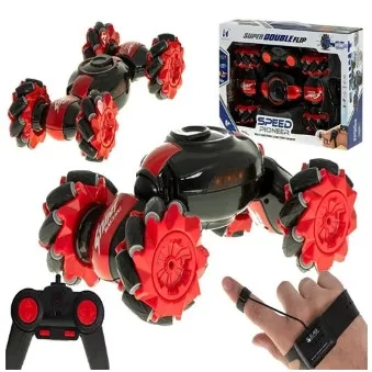 Double Flip RC car stunt racer with remote control and gesture sensor