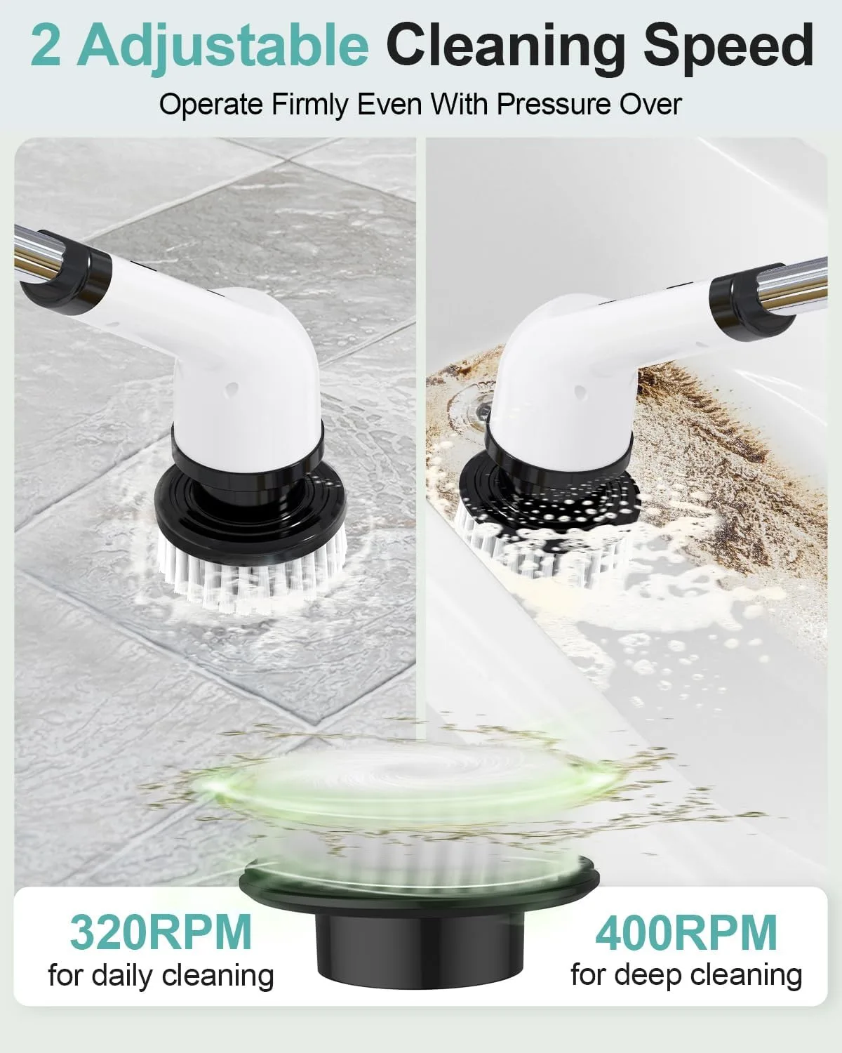 Electric Spin Scrubber With 7 Replaceable Brush Head 4