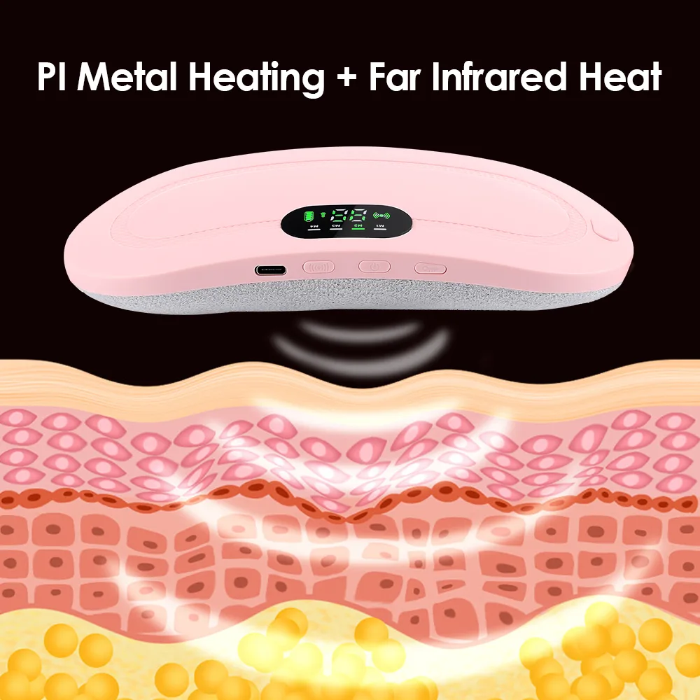 Diagram showing PI metal heating and far-infrared heat penetrating skin layers