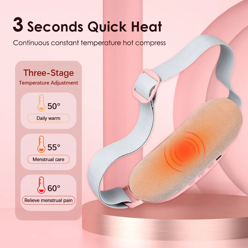 Electric Period Cramp Massager Vibrating Heating Belt 4