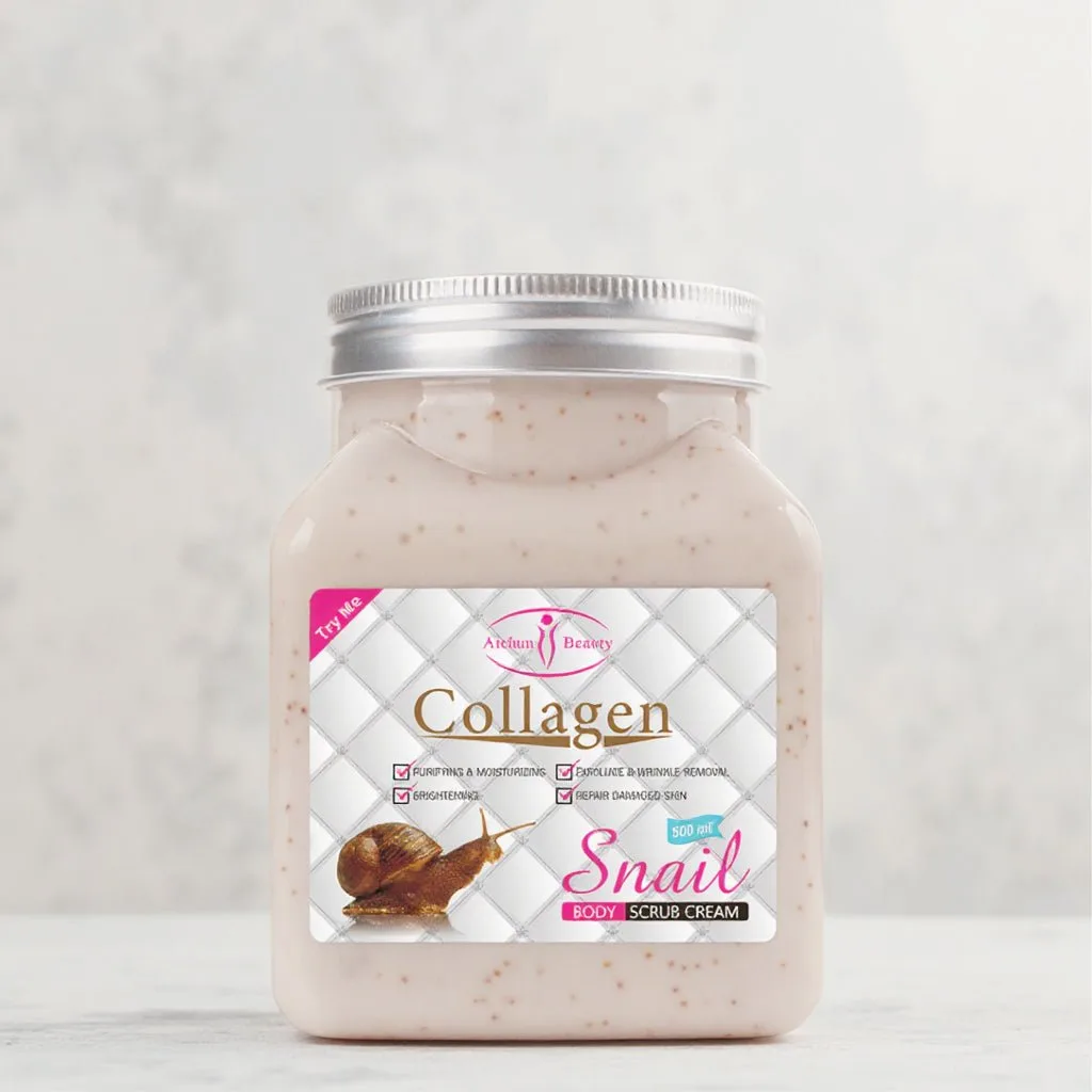 Aichun Beauty Snail Collagen Body Scrub Cream jar