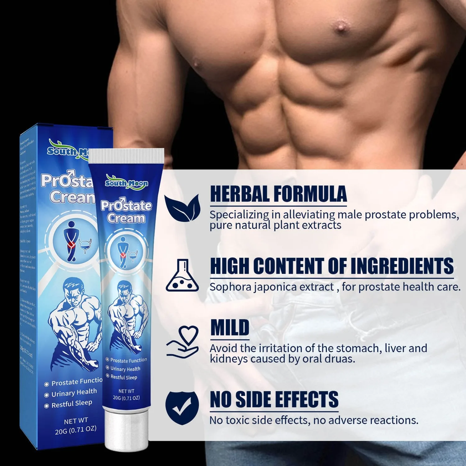 South Moon Prostate Cream herbal formula benefits